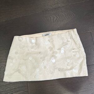 Danielle guizio White sequence mini skirt
